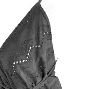 Love Stitch Cotton Bandanna Halter Lace Dress